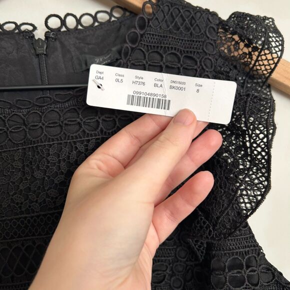 J.Crew Cap-sleeve ruffle dress in mixed lace - Picture 10 of 11